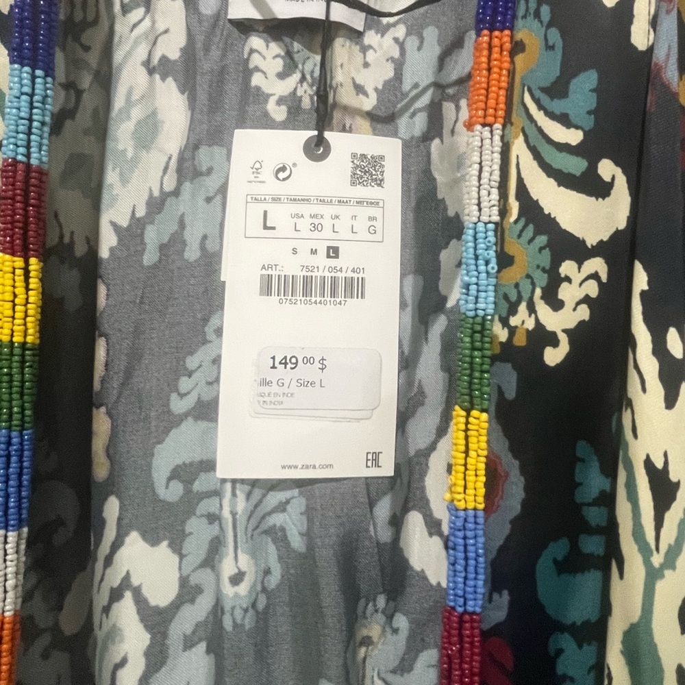 Zara Multicolor Patterned Cape - Picture 2 of 5